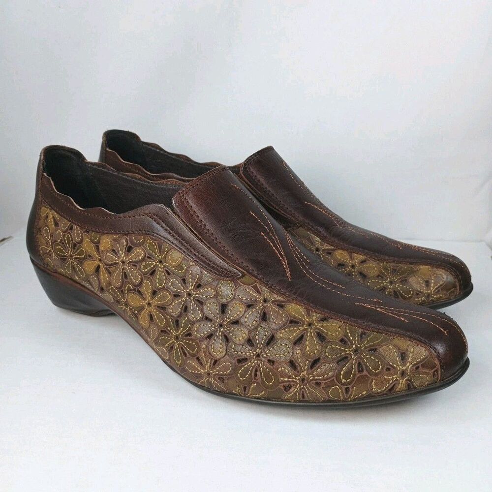 Pikolinos Romana Heeled Sandal Womens Floral Leather Slingback Shoes 38/7.5